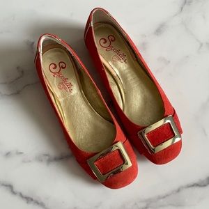 Seychelles orange flats size 6.5